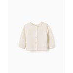 Cardigan en maille de coton � point de lien b&s beige clair