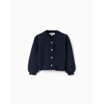 Cardigan en maille avec d�tails tress�s bleu