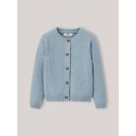 Cardigan points fantaisie bleu jeans