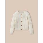 Cardigan  ctes pure laine mrinos ecru