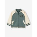 Cardigan style teddy bb zipp en molleton vert