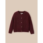 Cardigan � torsades fille laine rws bordeaux
