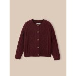 Cardigan À torsades laine rws bordeaux Cardigan À torsades laine rws bordeaux