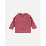 Cardigan en tricot bio fin vieux rose