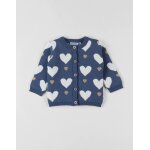 Cardigan en tricot coeur bleu Cardigan en tricot coeur bleu