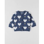 Cardigan en tricot coeur blue