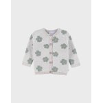 Cardigan en tricot � fleurs beige
