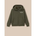 Cardigan zipp doubl sherpa garon kaki