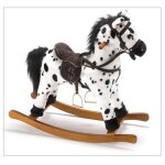 Carlotta, le cheval  bascule sonore. blanc et marron