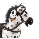 Carlotta, le cheval � bascule sonore. blanc et marron