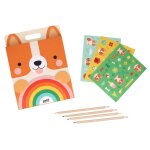Carnet de croquis et collage motif renard multicolor Carnet de croquis et collage motif renard multicolor