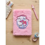Carnet peluche a5 hello kitty & friends rose