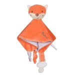 Carr� doudou bamboo - renard - 24 cm orange