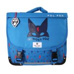 Cartable 35 cm pol fox wonder fox blue avec 1 compartiment cp / ce1 / ce2 bleu � motifs �clairs multicolore ...
