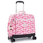 Cartable fille 4 roues kipling new storia palm 41 cm - avec compartiment pc 13 rose
