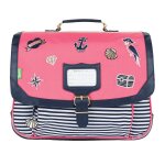 Cartable enfant fille les fantaisies enora 38 cm bleu / rose / blanc