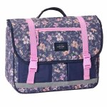 Cartable fille 2 compartiments navy / pink
