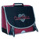 Cartable fille dolce vita en toile imperm�able ikks 38 cm bleu / bordeaux
