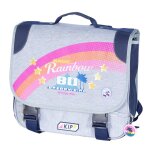 Cartable fille kip 38 cm rainbow 80 dream cp gris / bleu / ciel