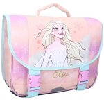 Cartable fille la reine des neiges 38 cm its all magic 2 compartiments blanc / rose / clair