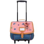 Cartable fille � roulettes les fantaisies jane (38 cm) rose, bleu