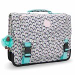Cartable fille kipling preppy coquillages 41 cm - 3 compartiments - qualit� premium bleu / rose