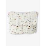 Cartable maternelle voitures garon en gaze de coton matelasse cru