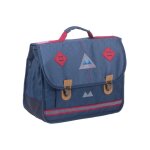 Cartable poids plume confettis 38 cm haut de gamme (voiture) bleu