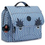 Cartable primaire gar�on kipling iniko 40 cm, boy geo, 2 compartiments zipp�s bleu / blanc / bleu