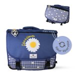 Cartable r�versible 2 compartiments daisy - 38 cm bleu