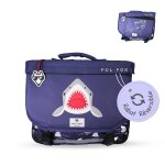 Cartable r�versible 2 compartiments shark - 38 cm bleu