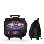 Cartable � roulettes 2 compartiments fast & furious - 38 cm noir