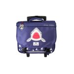 Cartable - roulettes 38 cm gar�on pol fox shark r�versible avec - compartiments - primaire - bleu marine ...