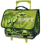 Cartable � roulettes dinosaure roarr 41 cm - trolley scolaire enfant vert