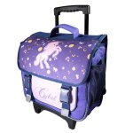 Cartable � roulettes fille l'�cole des licornes 2 compartiments multicolore