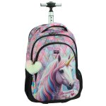 Cartable � roulettes fille licorne back me up pastel multicolore
