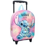 Cartable � roulettes fille lilo & stitch 1 compartiment multicolore
