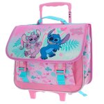 Cartable � roulettes fille lilo & stitch 2 compartiments multicolore