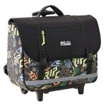 Cartable � roulettes gar�on � 2 compartiments - 38 cm noir