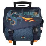 Cartable � roulettes gar�on 2 compartiments multicolore
