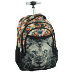 Cartable � roulettes gar�on back me up lion multicolore