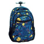 Cartable � roulettes gar�on back me up smiley all over multicolore