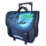 Cartable � roulettes gar�on dragons 2 compartiments multicolore