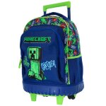 Cartable � roulettes gar�on minecraft 1 compartiment multicolore