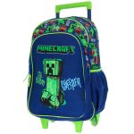 Cartable � roulettes gar�on minecraft multicolore