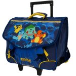 Cartable � roulettes gar�on pokemon 2 compartiments multicolore