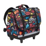 Cartable � roulettes gar�on rip curl multico fluo 17l - 2 compartiments noir / multicolore