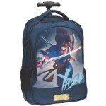 Cartable � roulettes imprim� league of legends yasuo textile bleu marine