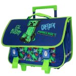 Cartable � roulettes minecraft creeper boom 41 cm - 2 cpt multicolore