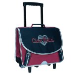 Cartable � roulettes textile avec poign�e t�lescopique ikks bleu marine / gris froid